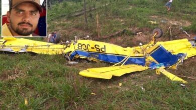 Foto de Dois morrem em queda de avião em fazenda em MT; veja o vídeo