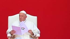 Pope Francis holds a meeting with volunteers of the World Young Day