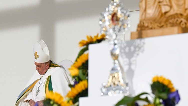 Papa Francisco durante a celebração 