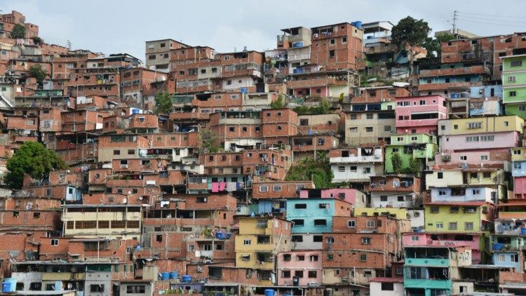 Moradias nos bairros da periferia de Caracas, capital da Venezuela.