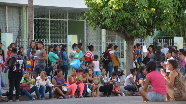 Imigrantes venezuelanos em Boa Vista, Roraima.