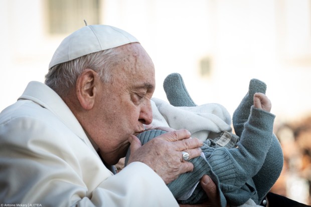 Pope Francis during his weekly general audience in St. Peter's square at the Vatican on December 04, 2024.